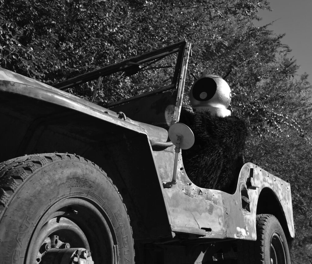 Influencer in a Willys Jeep